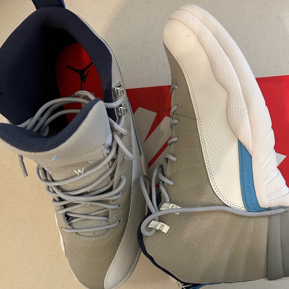 Air Jordan 12 Retro ‘Grey University Blue’ is a stylish and comfortable sneaker